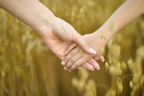 Las manos se aferran a la naturaleza — Foto de Stock