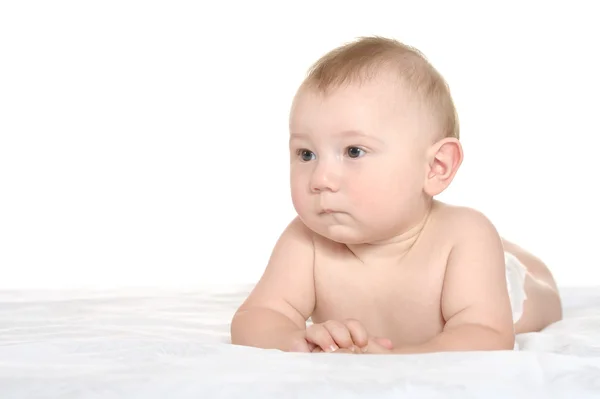 Adorable bebé niño en manta —  Fotos de Stock