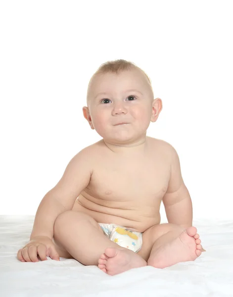 Adorable baby boy  on blanket — Stock Photo, Image