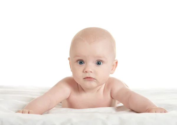 Adorabile bambino su coperta — Foto Stock