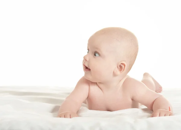Adorable bebé niño en manta —  Fotos de Stock