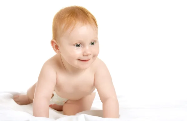 Adorable bebé niño en mimos — Foto de Stock