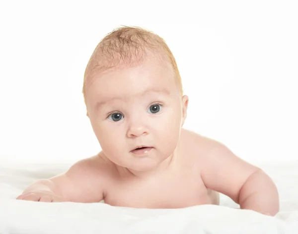 Imádnivaló baba lány takaró — Stock Fotó