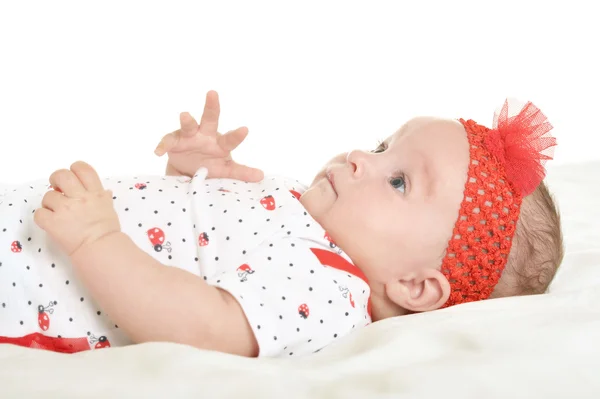Bebê menina em roupas bonitos — Fotografia de Stock
