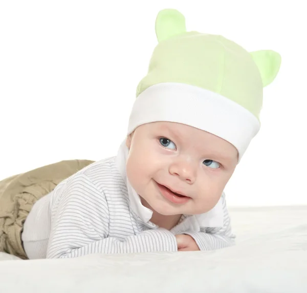 Adorable bebé niño en manta —  Fotos de Stock