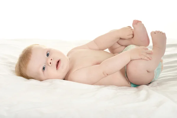 Adorable bebé niño en mimos —  Fotos de Stock