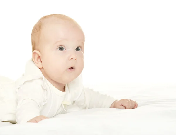 可爱的宝宝的毯子上的女孩 — 图库照片