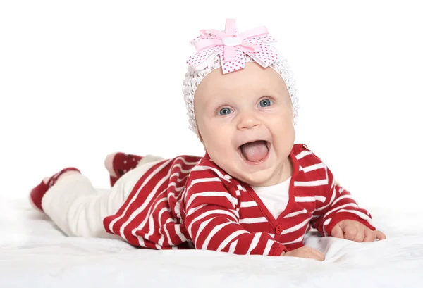 Baby girl  in cute  clothes — Stock Photo, Image