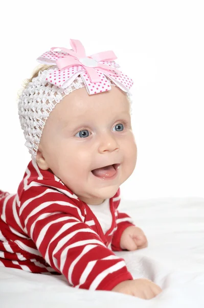 Bebê menina em roupas bonitos — Fotografia de Stock