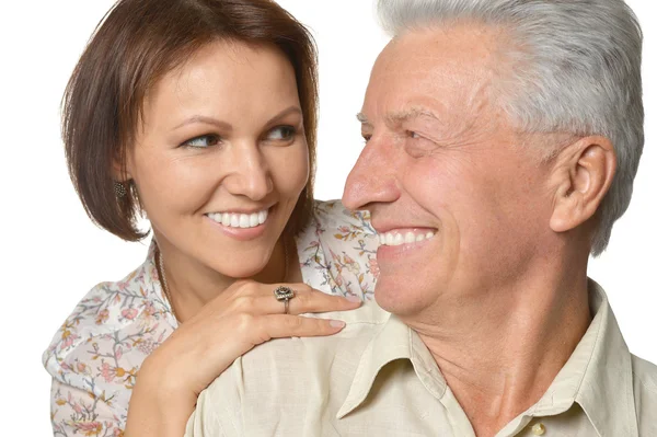 Happy senior father  with daughter — Stock Photo, Image
