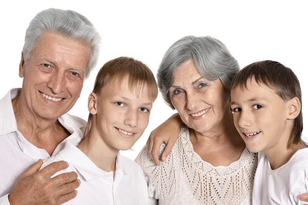 Grootouders en hun kleinkinderen — Stockfoto