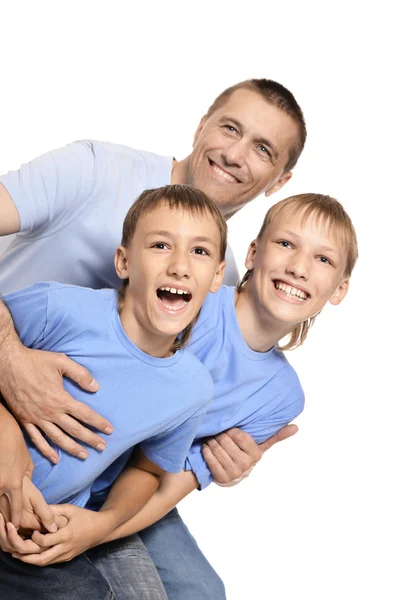 Happy family of three — Stock Photo, Image