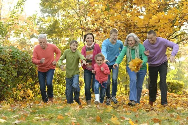 Familia en el parque de otoño —  Fotos de Stock
