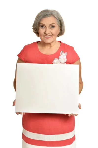 Mujer mayor con blanco —  Fotos de Stock