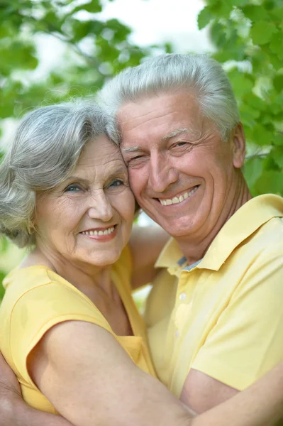 Couple d'âge mûr dans le parc d'été — Photo