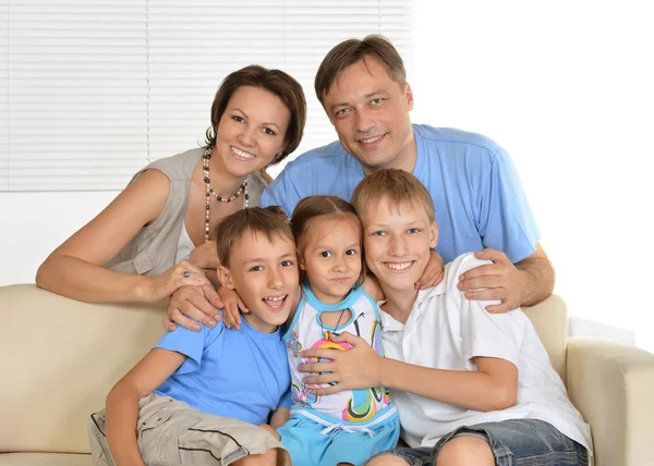 Happy family with kids — Stock Photo, Image