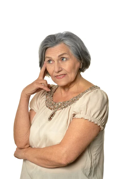 Старша жінка в одязі — стокове фото