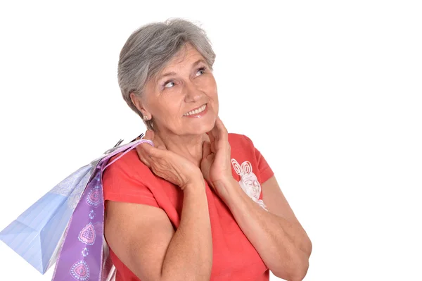 Woman with shopping bags — Stock Photo, Image