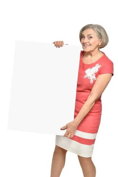 Äldre kvinna med blank — Stockfoto