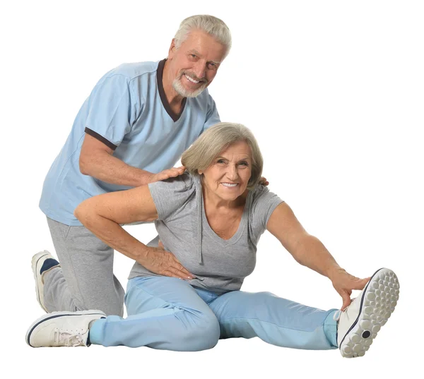 Ritratto di coppia anziana Esercizio — Foto Stock