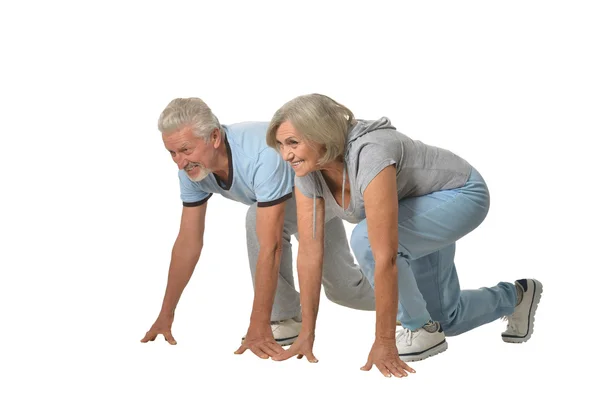 Portrait of Senior Couple Exercising — Stock Photo, Image