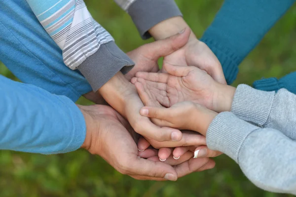 Many United hands — 图库照片