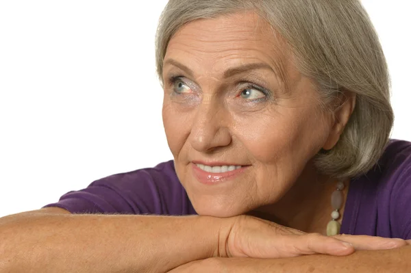 Portrét krásné starší ženy — Stock fotografie
