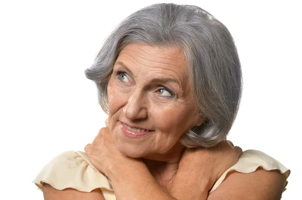 Porträt der schönen Seniorin — Stockfoto