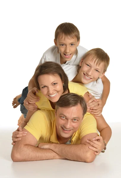 Bonito família posando — Fotografia de Stock