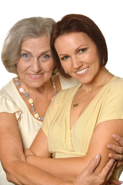 Wanita senior dengan anak perempuan — Stok Foto