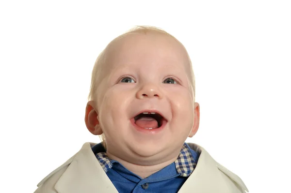 Söt liten pojke skrattar — Stockfoto