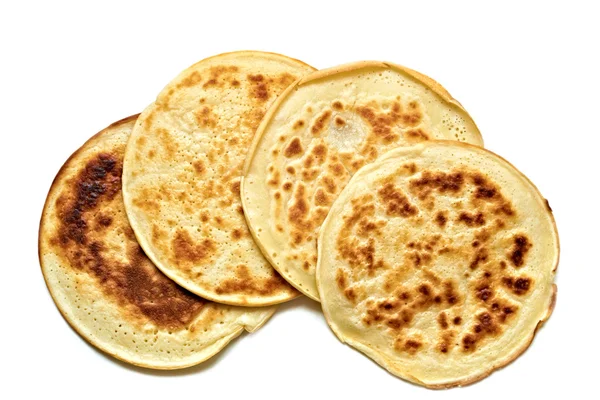 4 pannenkoek geïsoleerd Rechtenvrije Stockfoto's