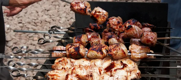 Meat on the grill — Stock Photo, Image