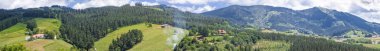 Bizkaia valley panoramic view clipart