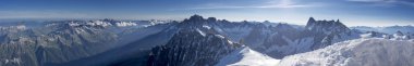 Manzarası fron L'Aguille du Midi