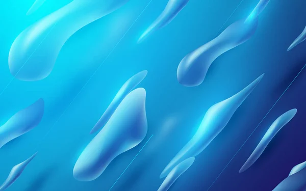 Abstrait Bleu Forme Libre Minimaliste Concept Technologique Futuriste Illustration Vectorielle — Image vectorielle