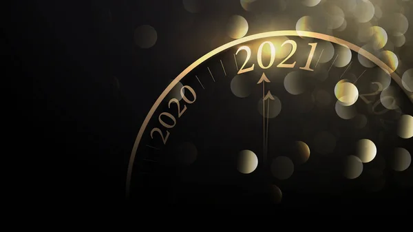 2021 Szczęśliwego Nowego Roku Zegar Odlicza Ostatnie Chwile Przed Świętami — Wektor stockowy