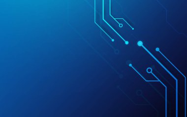 Soyut çizgiler ve noktalar fütüristik teknoloji bağlantısı dijital konsept sistem arka planı. Vektör illüstrasyonu