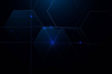 Soyut geometrik şekil teknolojisi dijital yüksek teknoloji konsepti. Vektör illüstrasyonu