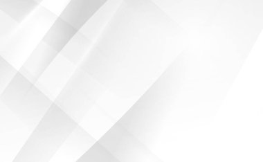 Fütürist teknoloji kavramına sahip beyaz soyut, minimal geometrik şekil. Vektör illüstrasyonu