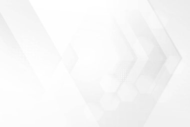 Beyaz soyut geometrik teknoloji dijital yüksek teknoloji kavramı. Vektör illüstrasyonu