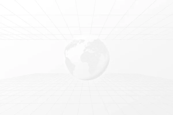 Connexion Réseau Mondial Technologie Abstraite Blanche Arrière Plan Concept High — Image vectorielle