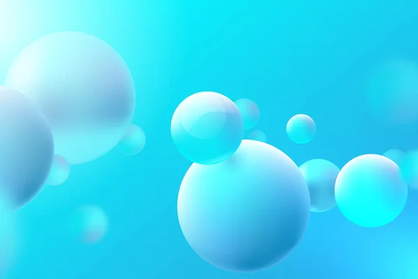 Blue Abstract Dynamic Spheres Background Healthcare Futuristic Technology Digital Tech — Stok Vektör