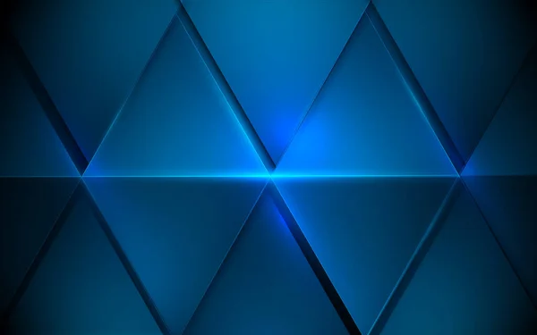 要約青の三角形未来技術デジタルハイテク概念背景 ベクターイラスト — ストックベクタ