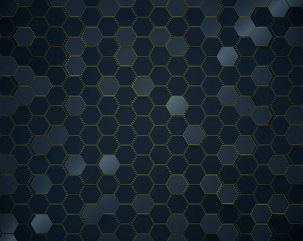 Абстрактный Темно Синий Шестиугольный Технологический Фон Футуристическая Технология Цифровой Tech — стоковый вектор