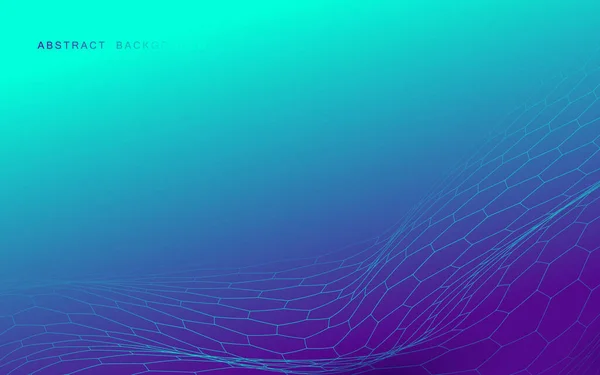 Абстрактний Футуристичний Шестикутник Технології Хвильовий Фон Велика Концепція Даних Векторні — стоковий вектор