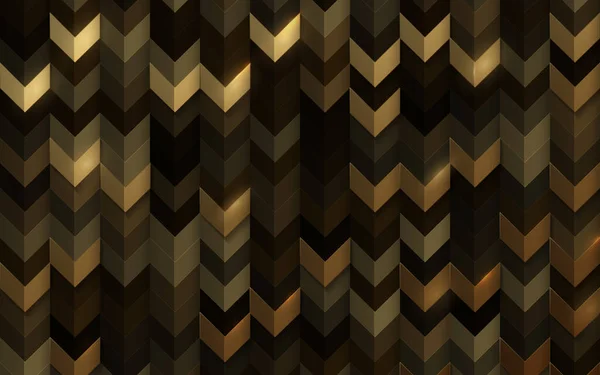 抽象3Dヴィンテージ幾何学的なゴールドカラートーンパターンの壁の背景 ベクターイラスト — ストックベクタ