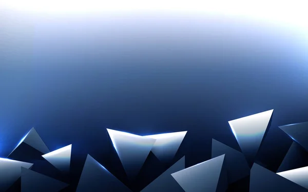抽象的な青と銀の多角形のパターン背景 ベクターイラスト — ストックベクタ
