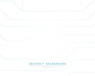 Soyut beyaz ve mavi devre çizgileri tahta arka planı. Fütürist teknoloji yüksek teknoloji dijital konsept. Beyaz arka plan. Vektör illüstrasyonu