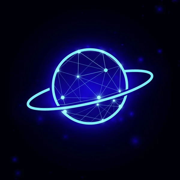 Planetas Saturno Icono Del Planeta Ilustración Vectorial — Vector de stock